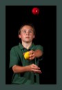 Juggler in one of our Circus workshops for schools